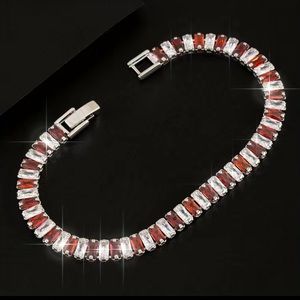 Exquisite Diamond & Ruby Tennis Bracelet